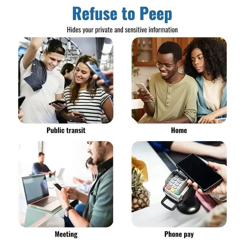 Anti-Scratch & Anti-Spy Tempered Glass Screen Protector for iPhone