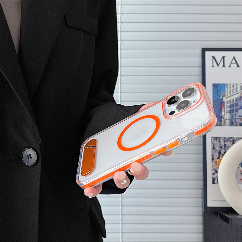 Transparent Phone Case with Kickstand for iPhone